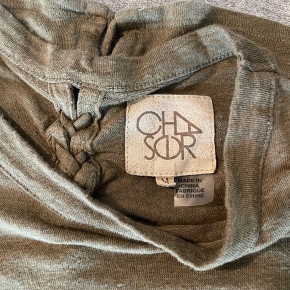 Chaser army green braided back t-shirt - Picture 5 of 5